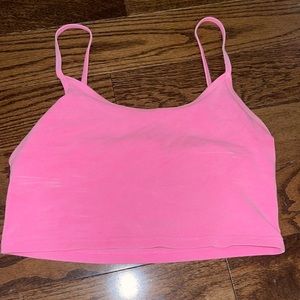 Neon pink aritzia tank top